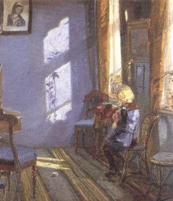 Anna Ancher Sunshine in the Blue Room (nn02) France oil painting art